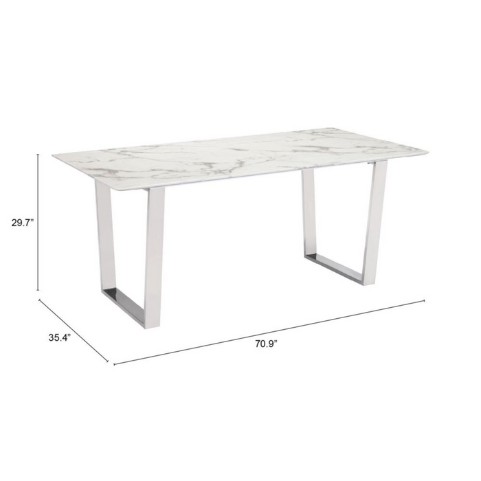 Zuo Modern Atlas Dining Table White