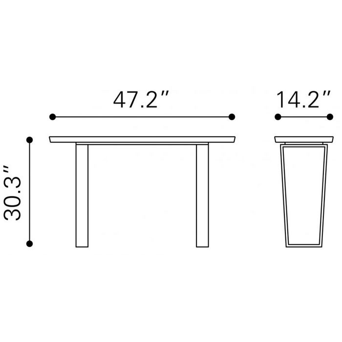 Zuo Modern Atlas Console Table