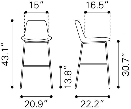 Zuo Modern Byron Barstool