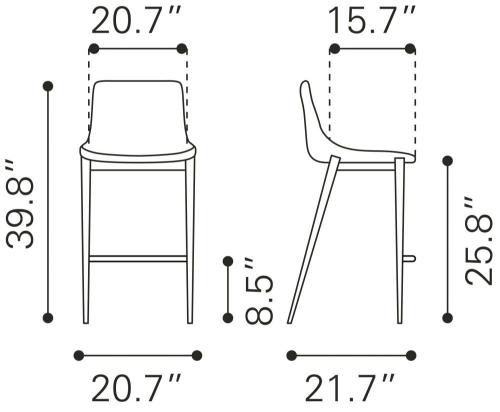 Zuo Modern Magnus Counter Stool