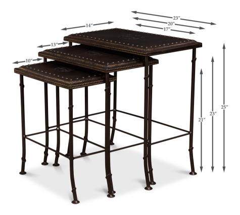 Sarreid Noble Nesting Tables  Set Of 3