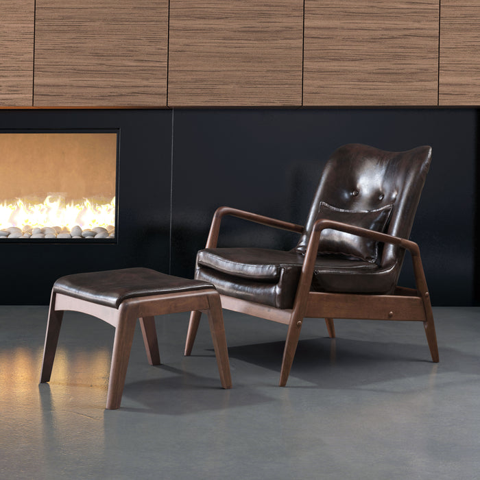 Zuo Modern Bully Lounge Chair & Ottoman