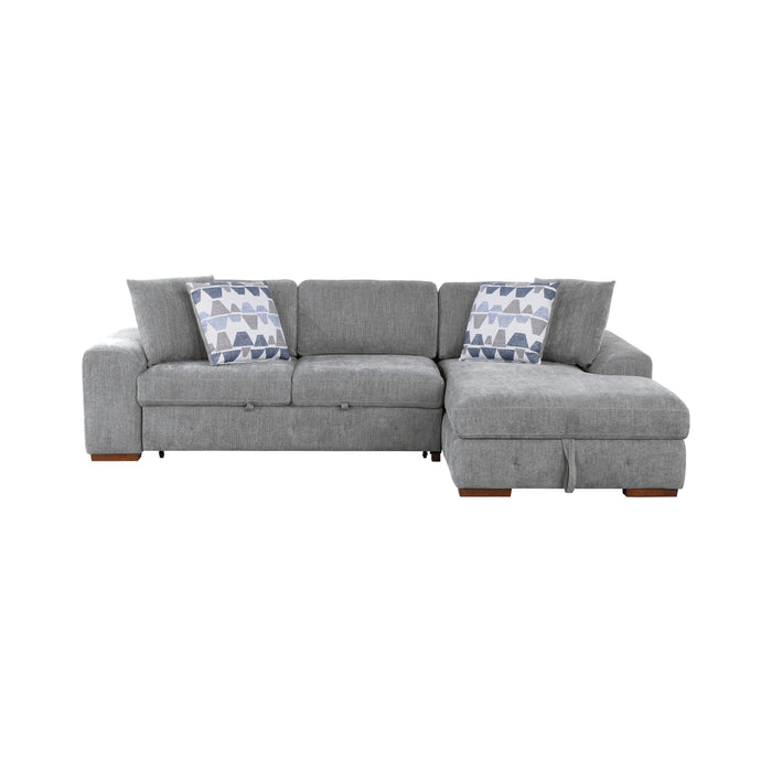 Homelegance Raife 3-Piece Sectional with Right Chaise and Ottoman