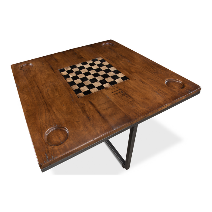 Sarreid Low Game Table With Four Stools