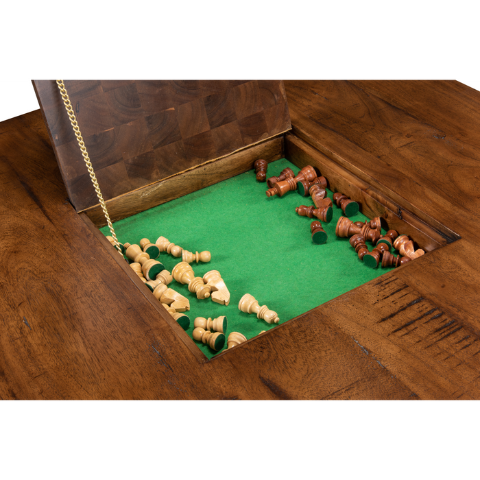 Sarreid Low Game Table With Four Stools