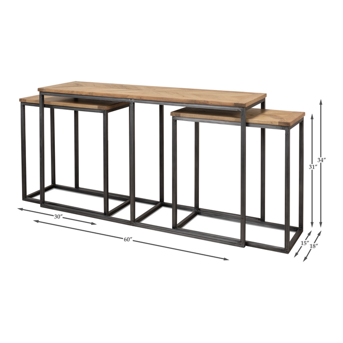 Sarreid Nesting Console Tables  Set Of 3