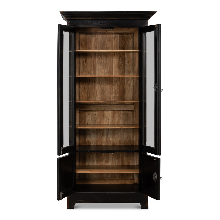 Sarreid Bookcase In Ebony Finish