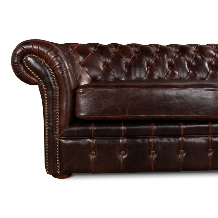 Sarreid Piccadilly  Sofa  Club Leather