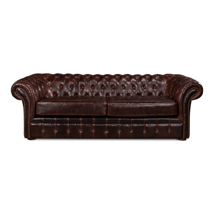 Sarreid Piccadilly  Sofa  Club Leather