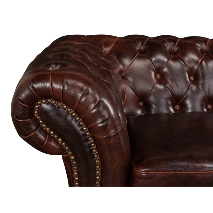 Sarreid Piccadilly  Sofa  Club Leather