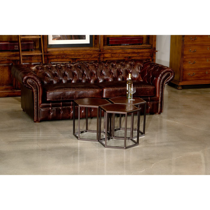 Sarreid Piccadilly  Sofa  Club Leather