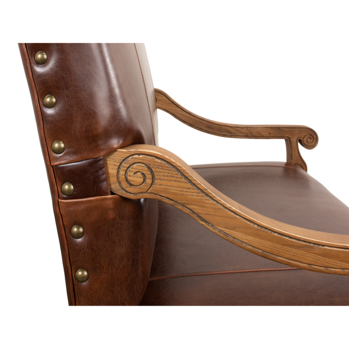 Sarreid Italian Leather Settee