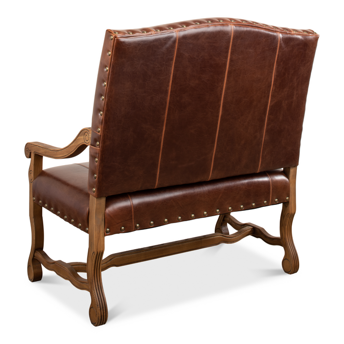 Sarreid Italian Leather Settee