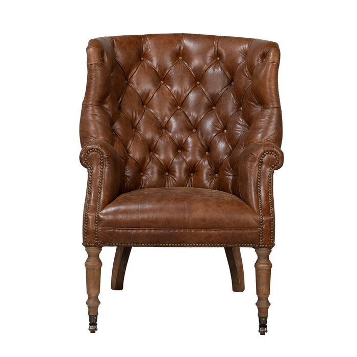 Sarreid Welsh Leather Chair