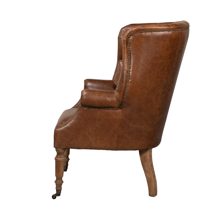 Sarreid Welsh Leather Chair