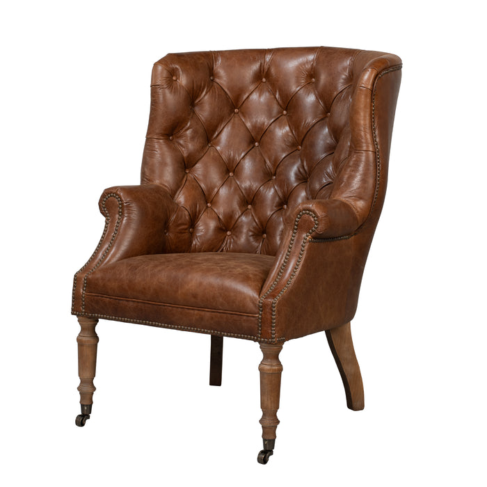 Sarreid Welsh Leather Chair