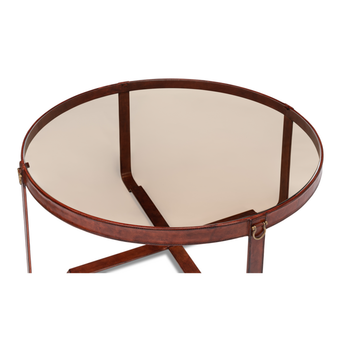 Sarreid Harness Round Coffee Table