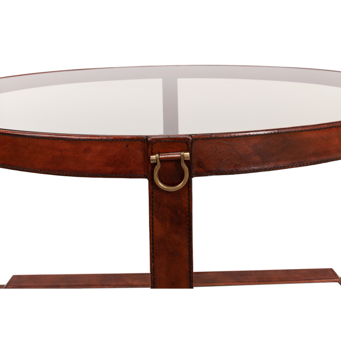 Sarreid Harness Round Coffee Table