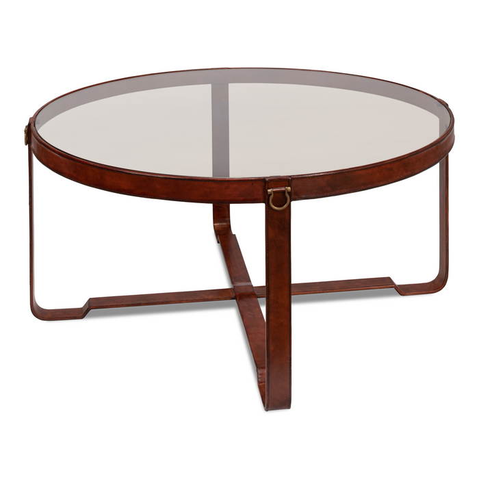 Sarreid Harness Round Coffee Table