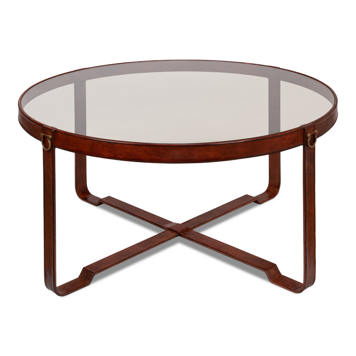 Sarreid Harness Round Coffee Table