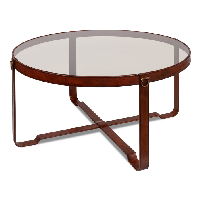 Sarreid Harness Round Coffee Table