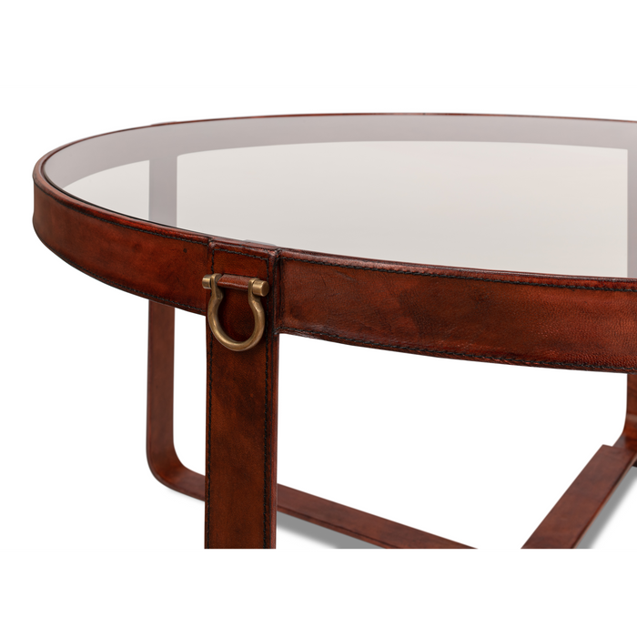 Sarreid Harness Round Coffee Table