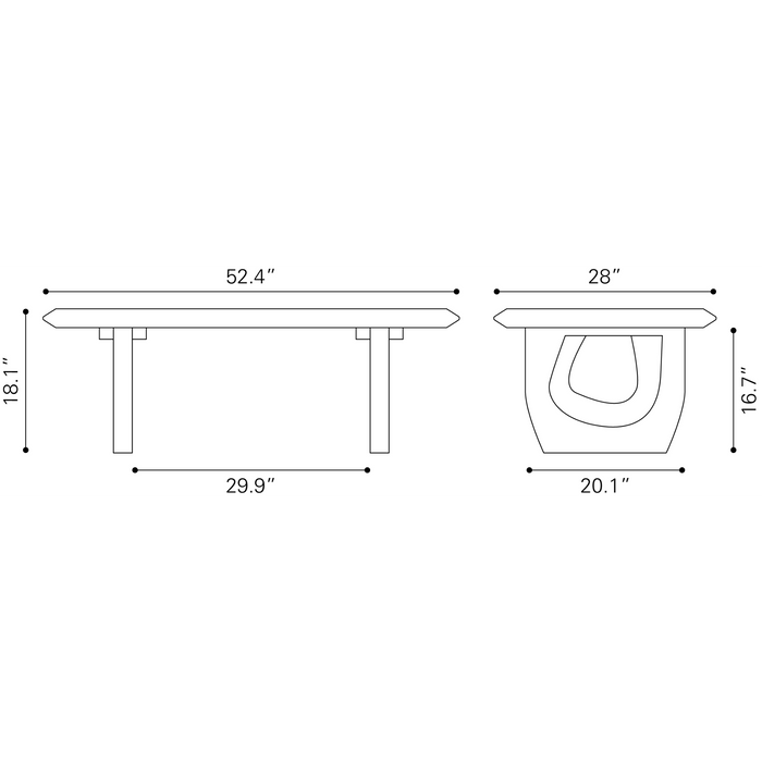 Zuo Modern Arasan Coffee Table