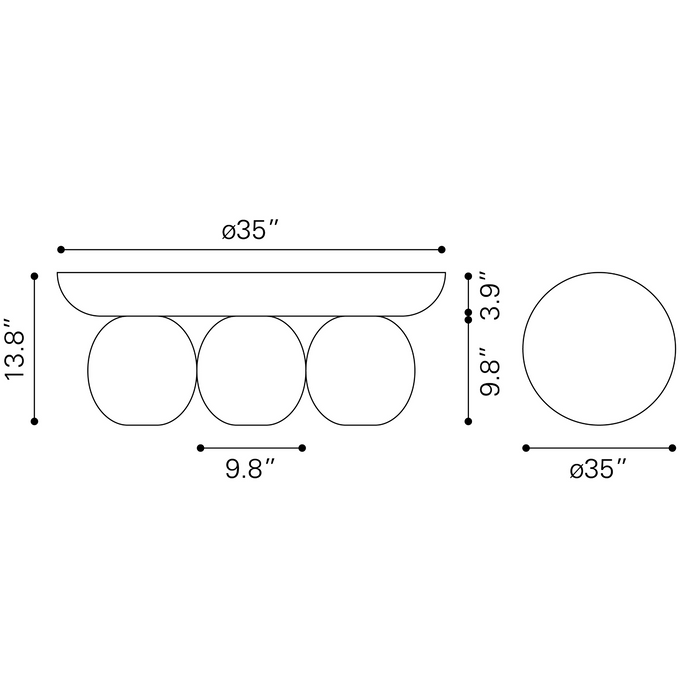 Zuo Modern Ancona Coffee Table