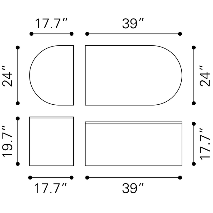 Zuo Modern Ormara Coffee Table