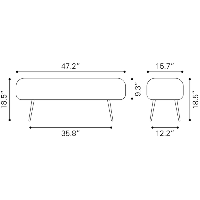 Zuo Modern Creek Bench