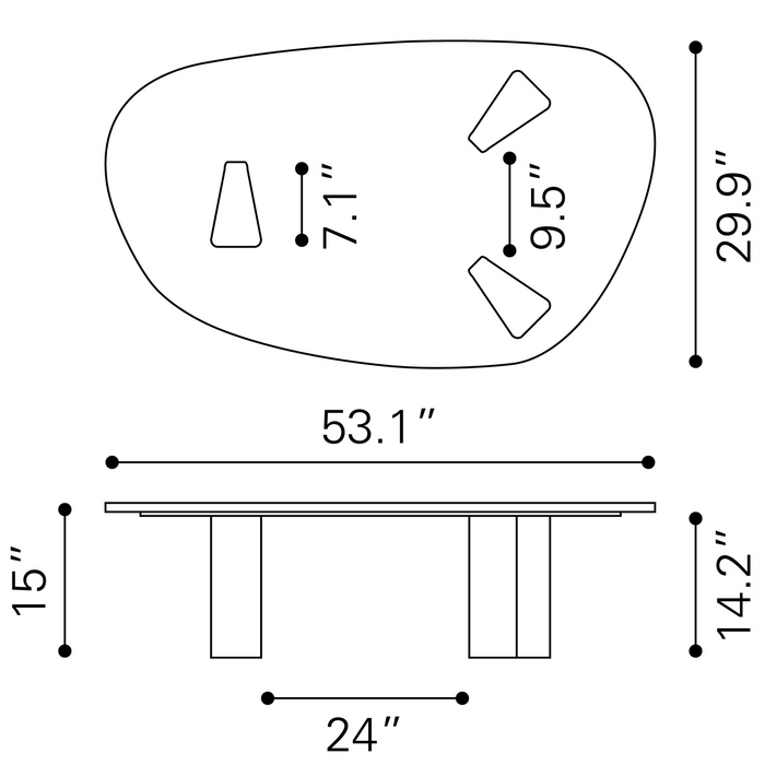 Zuo Modern Aberdeen Coffee Table