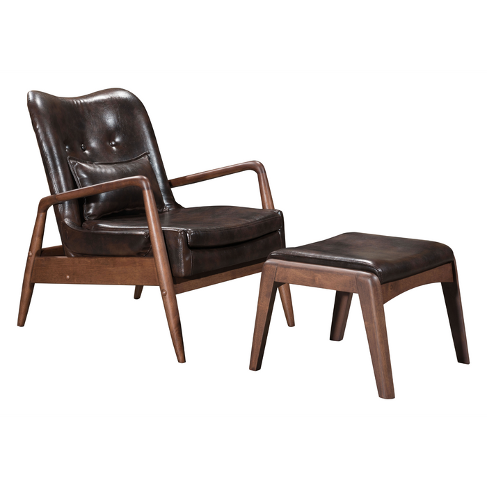 Zuo Modern Bully Lounge Chair & Ottoman