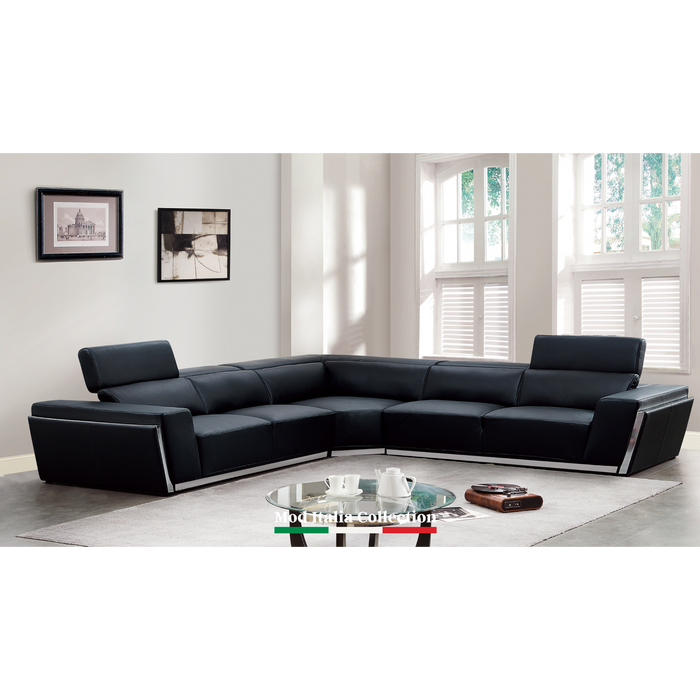 Domo 3Pcs Italian Leather Sectional