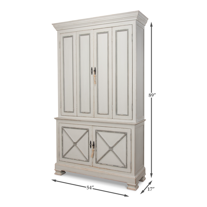 Sarreid *Painted Directoire Style Cupboard