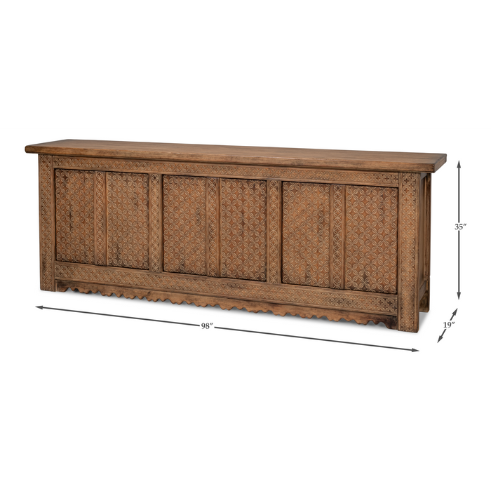 Sarreid Nader Persian Burnt Brown Sideboard