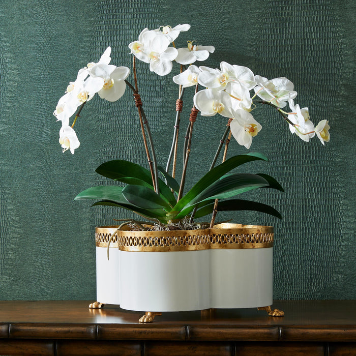 Chelsea House Tracery Cachepot - Cream (Sm)