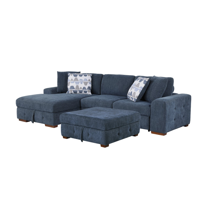 Homelegance Raife 3-Piece Sectional with Left Chaise and Ottoman