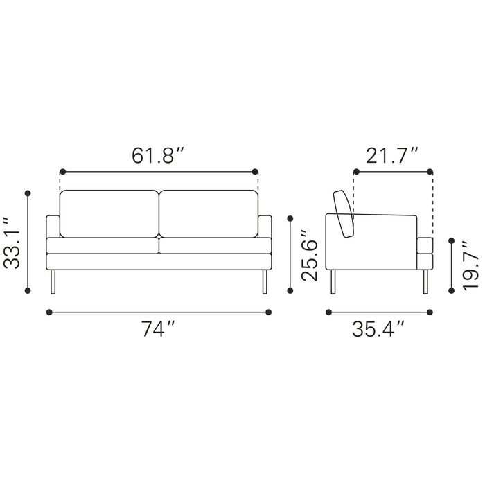 Zuo Modern Decade Sofa