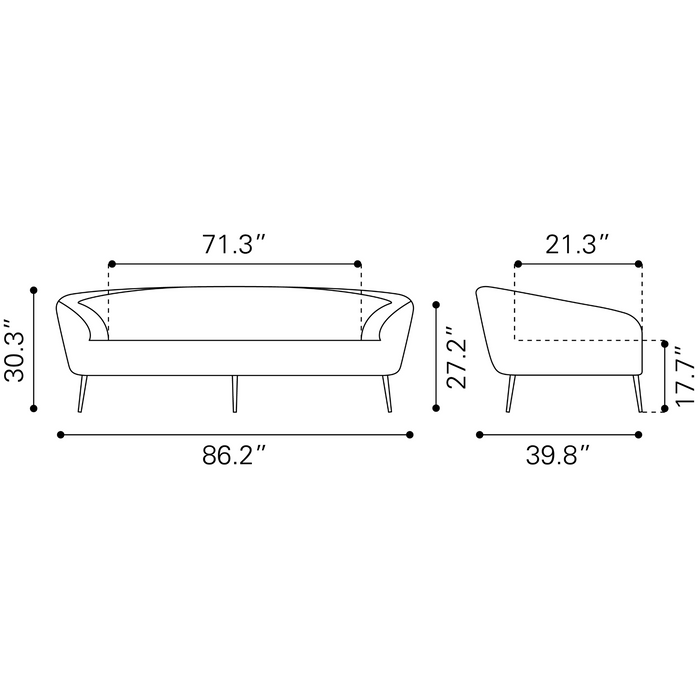 Zuo Modern Luna Sofa