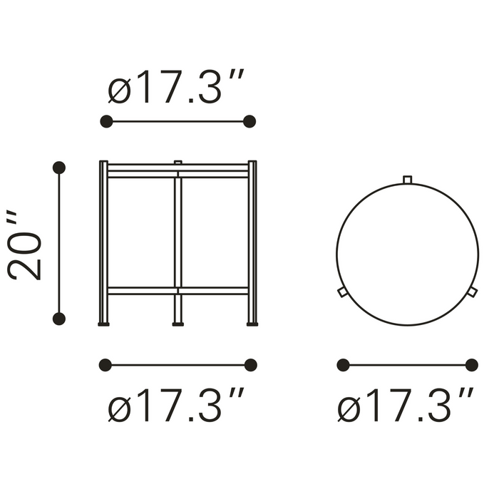 Zuo Modern Haru Side Table