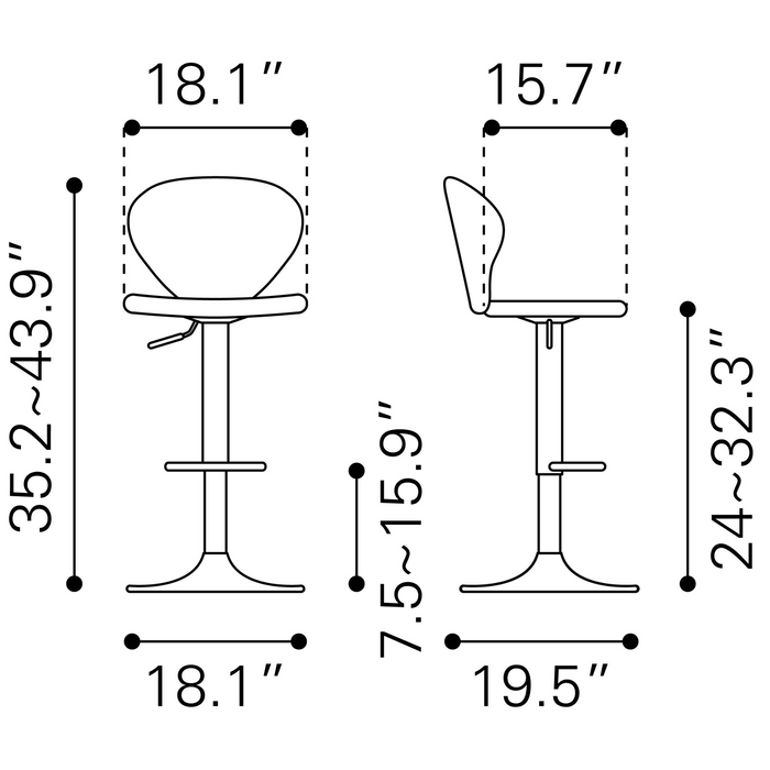 Zuo Modern Salem Barstool