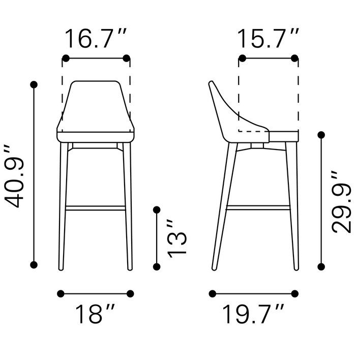 Zuo Modern Moor Barstool