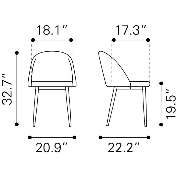 Zuo Modern Cozy Dining Chair