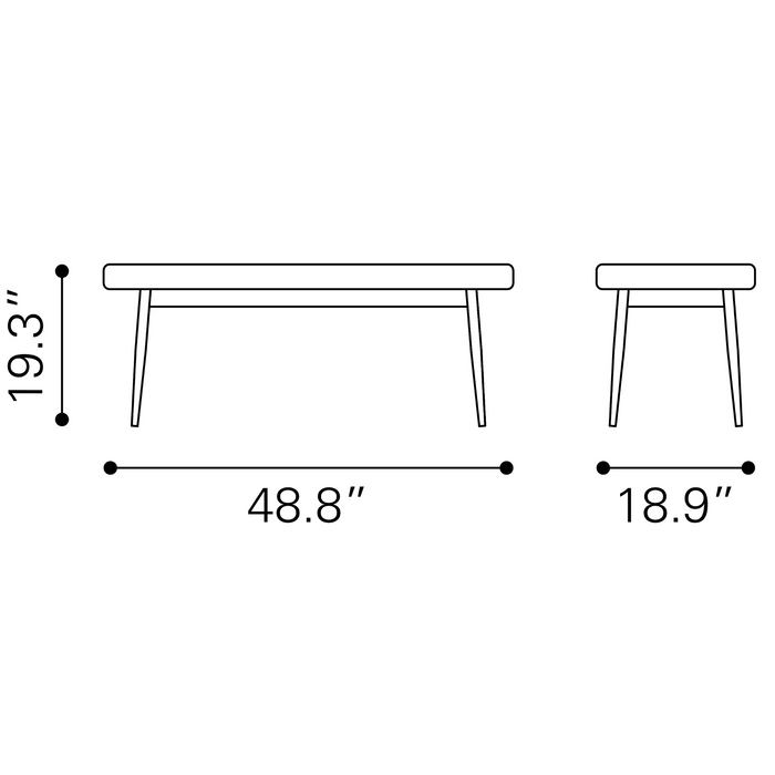 Zuo Modern Tanner Bench