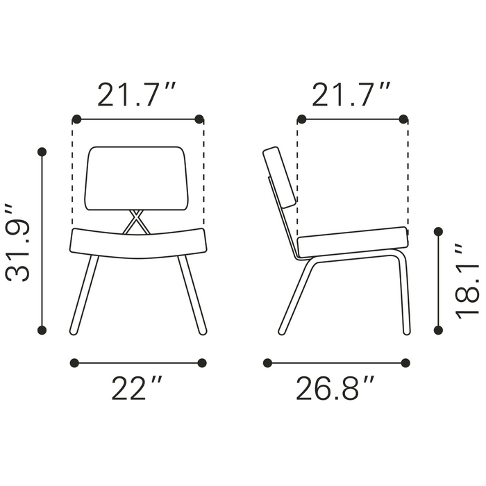 Zuo Modern Nicole Accent Chair