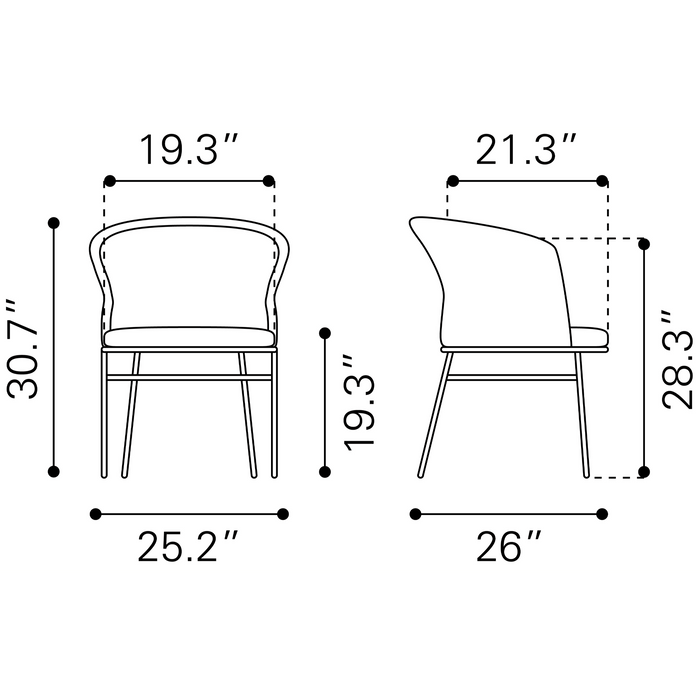 Zuo Modern Freycinet Dining Chair