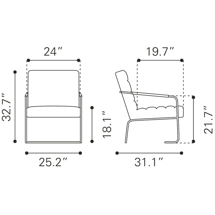 Zuo Modern Dallas Accent Chair