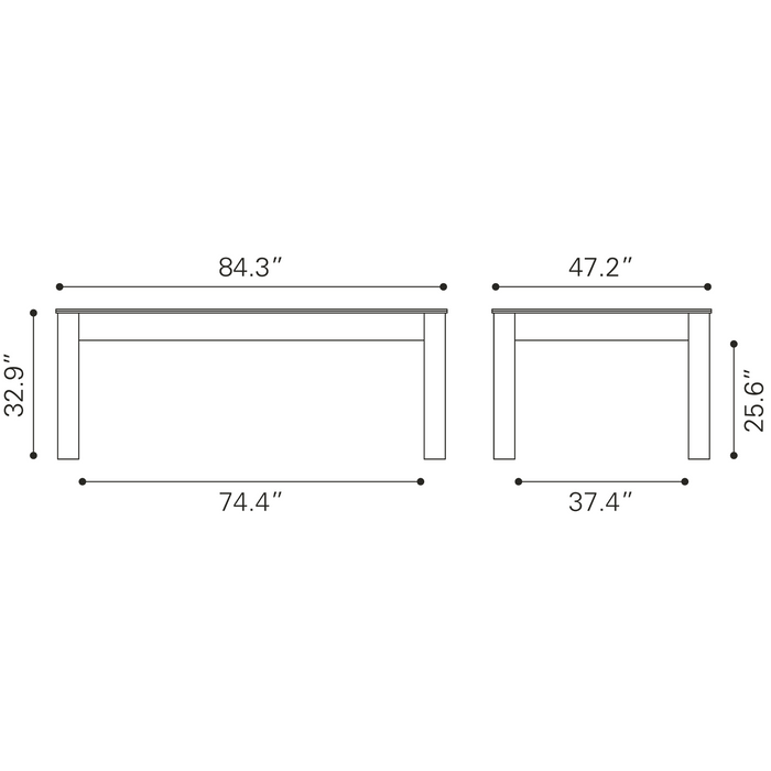 Zuo Modern Bonker 3 in 1 Table