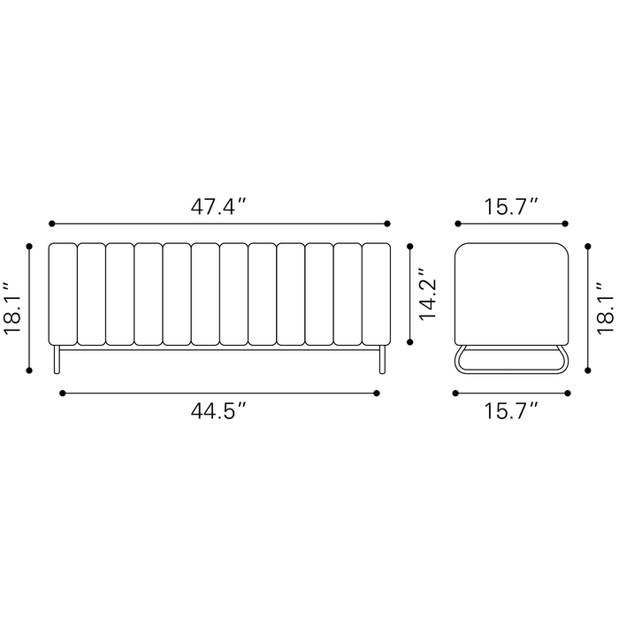 Zuo Modern Pender Bench