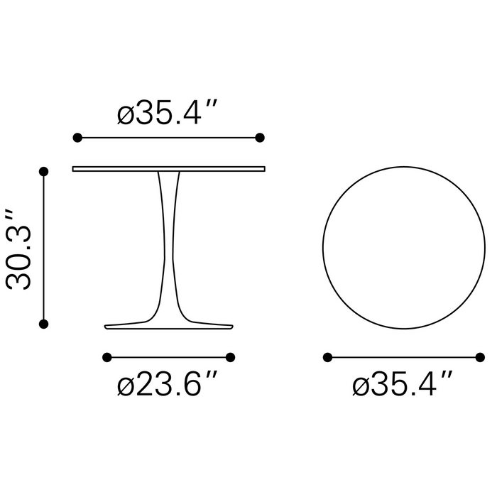 Zuo Modern Opus Dining Table